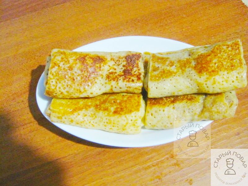 Готовые блинчики с мясом