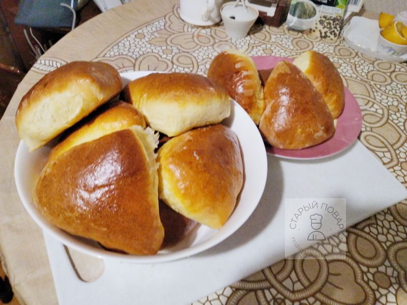 Пирожки с капустой треугольные