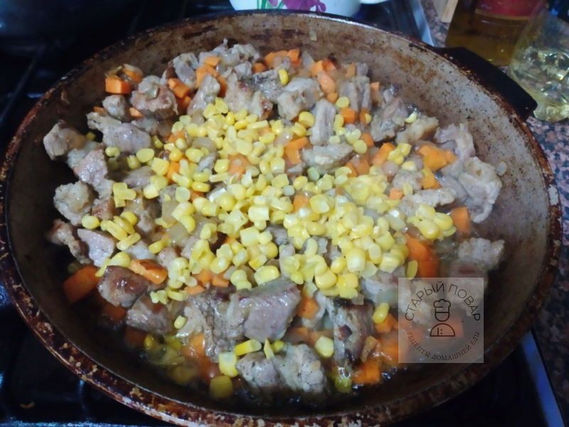 Добавляем кукурузу
