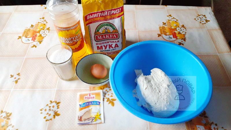 Ингредиенты для творожной запеканки