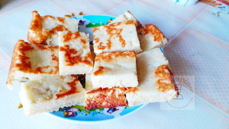 Готовые кусочки запеканки