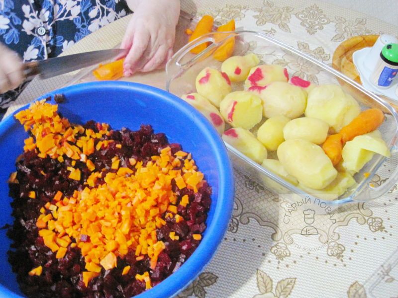Основные ингредиенты для винегрета