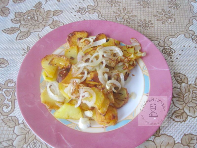 Жареная картошка с луком