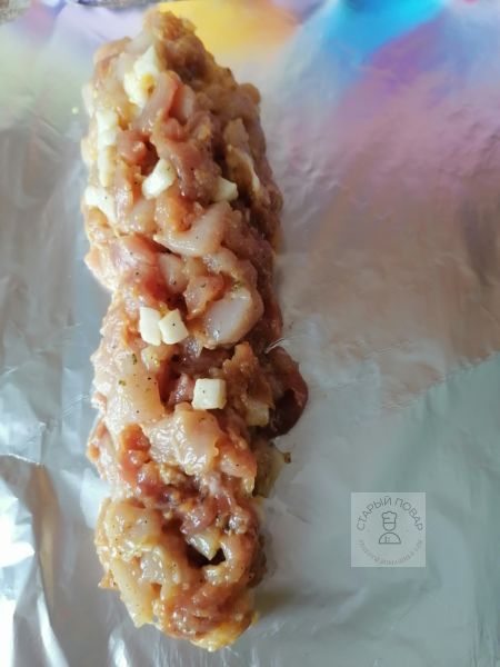 Фарш на фольге