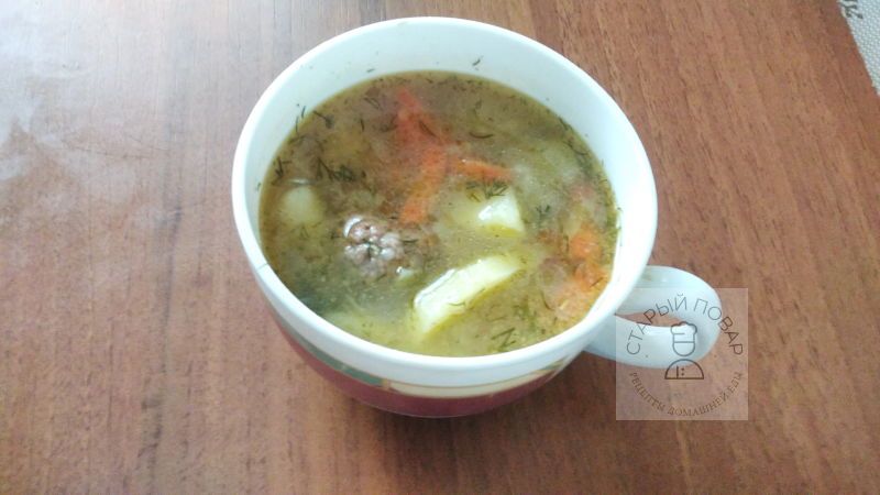 Суп с фрикадельками